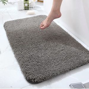 Luxury Shaggy Bathroom Soft Thick Plush Absorbent Microfiber Rug (Gray, 20x32)